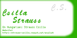 csilla strauss business card